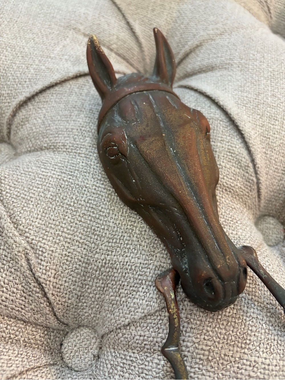 Vintage Brass Horse Head Doorknocker VA Metal Crafters Waynesboro VA 1949 - Picture 3 of 6